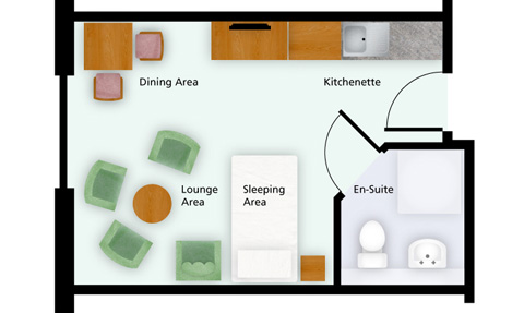 Care suite floor plan